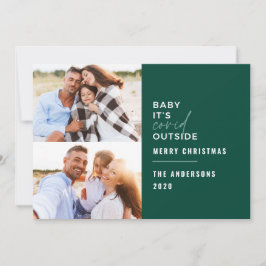 Modern minimal typografi, baby, är ett levande fot julkort