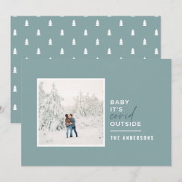 Modern minimal typografi, baby, är ett levande fot julkort