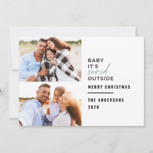 Modern minimal typografi, baby, är ett levande fot julkort