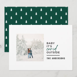 Modern minimal typografi, baby, är ett levande fot julkort