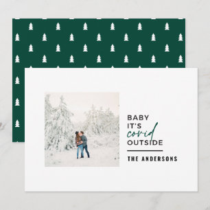 Modern minimal typografi, baby, är ett levande fot julkort
