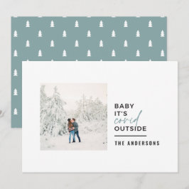 Modern minimal typografi, baby, är ett levande fot julkort