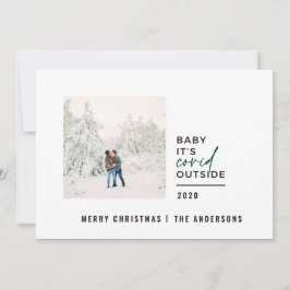 Modern minimal typografi, baby, är ett levande fot julkort