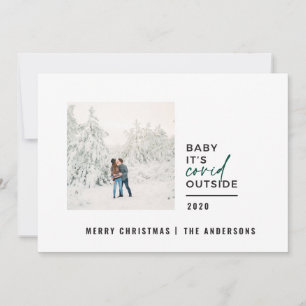 Modern minimal typografi, baby, är ett levande fot julkort