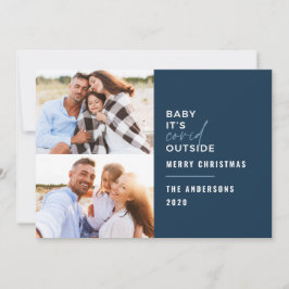 Modern minimal typografi, baby, är ett levande fot julkort