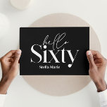 Modern minimal typografi enkel 60-årsdag inbjudningar<br><div class="desc">Modern minimal typografi - enkel svart och vit 60-årsinbjudan. En del av en contemporary.</div>