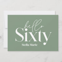 Modern minimal typografi enkel 60-årsdag