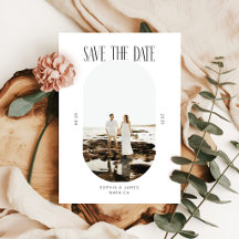 Modern Minimal Typografi Foto Oval