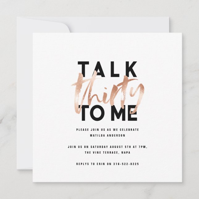 Modern minimal typografi, girig ro, 30:e guld (Framsida)
