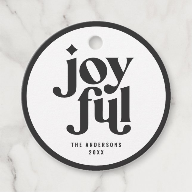 Modern minimal typografi, glatta helgdag christmas gåvor etiketter (Framsida)