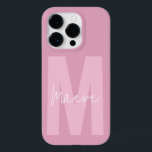 Modern minimal typografi i monogram rosa gigantisk<br><div class="desc">Modern minimal typografi i monogramformat rosa och vit elegant,  enkel,  unik personlig-telefonhylsa.</div>