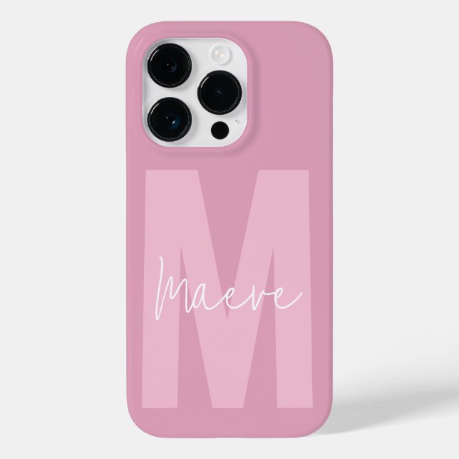 Modern minimal typografi i monogram rosa gigantisk (Baksida)