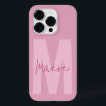 Modern minimal typografi i monogram rosa gigantisk<br><div class="desc">Modern minimal typografi i monogramformat rosa och vit elegant,  enkel,  unik personlig-telefonhylsa.</div>