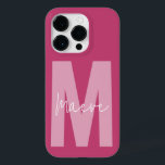 Modern minimal typografi i monogram rosa gigantisk<br><div class="desc">Modern minimal typografi i monogramformat rosa och vit elegant,  enkel,  unik personlig-telefonhylsa.</div>