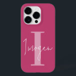 Modern minimal typografi i monogram rosa i giganti<br><div class="desc">Modern minimal typografi i monogramformat rosa och vit elegant,  enkel,  unik personlig-telefonhylsa.</div>