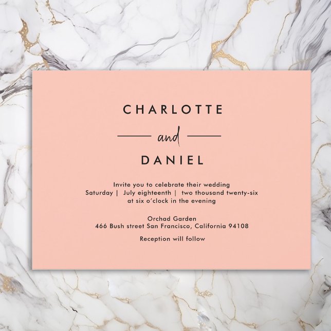 Modern, Minimal, Typografi Inbjudan (Skapare uppladdad)