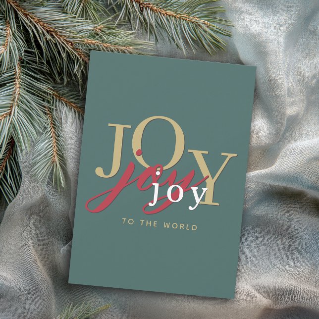 Modern Minimal typografi Joy till World Helgdag Julkort (Skapare uppladdad)