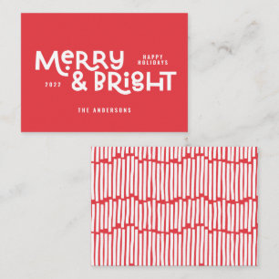 Modern minimal typografi - merry och smart anteckningskort