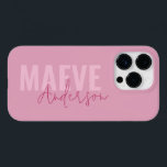 Modern minimal typografi rosa girly elegant<br><div class="desc">Modern,  minimal typografi,  rosa gilisk elegant,  enkel,  unik personlig-telefonfodral.</div>