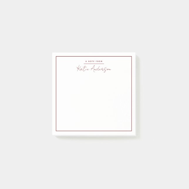 Modern minimal typografi, skriptmarkör post-it block (Framsida)