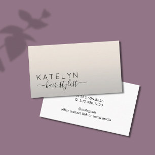 Modern Minimal typografi - Stylist Visitkort