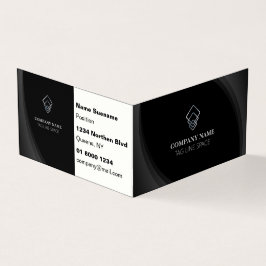 Modern minimal typografi svart visitkort