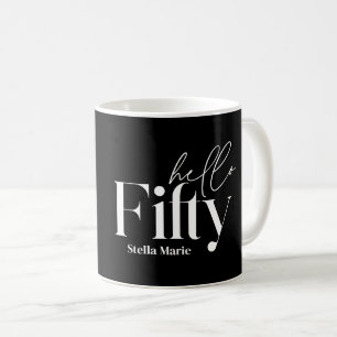 Modern minimal typografibild 50-årsdag kaffemugg