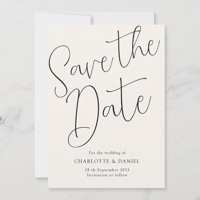 Modern, Minimal, Typografie - Save the Date Karte Inbjudningar (Framsida)