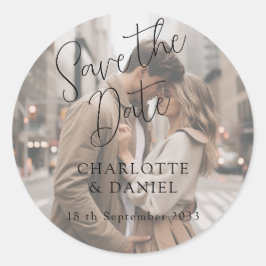 Modern, Minimal, Typography, 1 Photo Runt Klistermärke