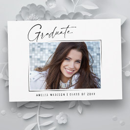 Modern minimal, unik Bläck-skriptfoto Student Meddelande