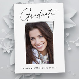 Modern minimal, unik Bläck-skriptfoto Student Meddelande