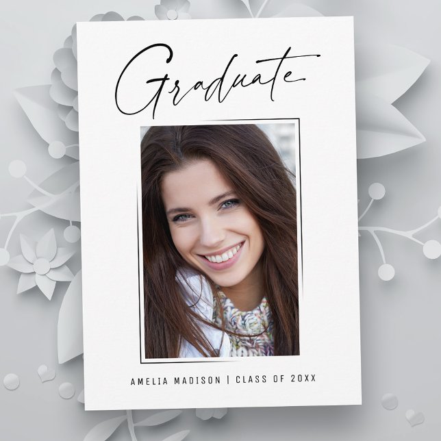 Modern minimal, unik Bläck-skriptfoto Student Meddelande (Skapare uppladdad)