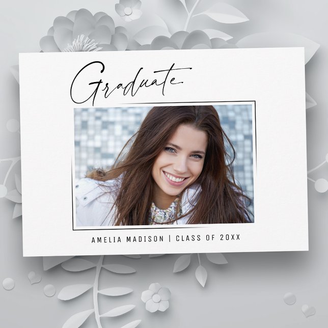 Modern minimal, unik Bläck-skriptfoto Student Meddelande (Skapare uppladdad)