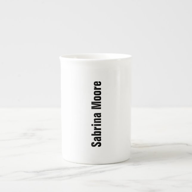 Modern minimal vanlig Professionell Benporslin Mugg (Framsidan)