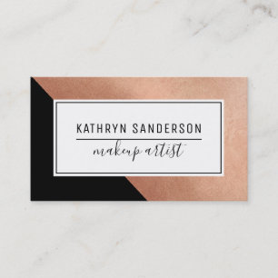 MODERN MINIMAL VINKLA hörnvita ro guld Visitkort