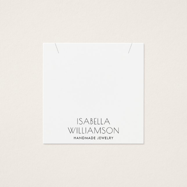 Modern minimal Visning av judiskt typografi Fyrkantigt Visitkort (Framsida)