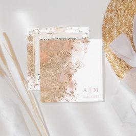 Modern Minimal Watercolor Beach Wedding QR-kod Tilläggskort