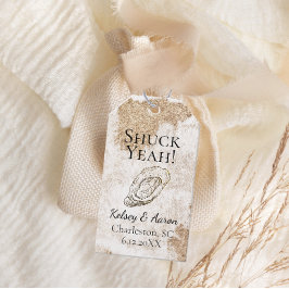 Modern minimal Watercolor Oyster Beach Wedding Presentetikett