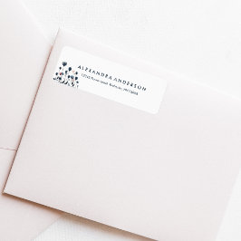 Modern minimal Watercolor Wildblommor Returadress Etikett