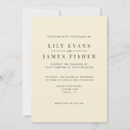 Modern Minimal Wedding Invitation Inbjudningar