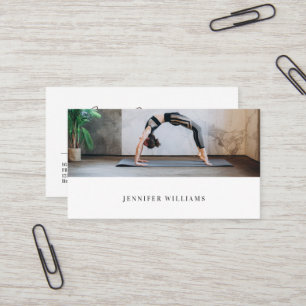 Modern Minimal Yoga Personal Trainer Anpassningsba Visitkort