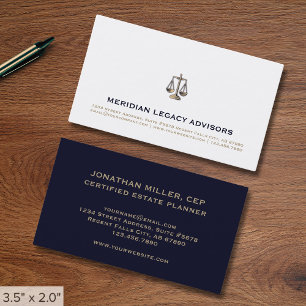 Modern Minimalialist Legal Visitkort