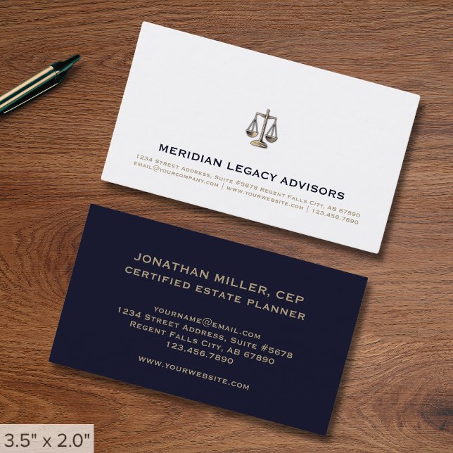 Modern Minimalialist Legal Visitkort (Skapare uppladdad)