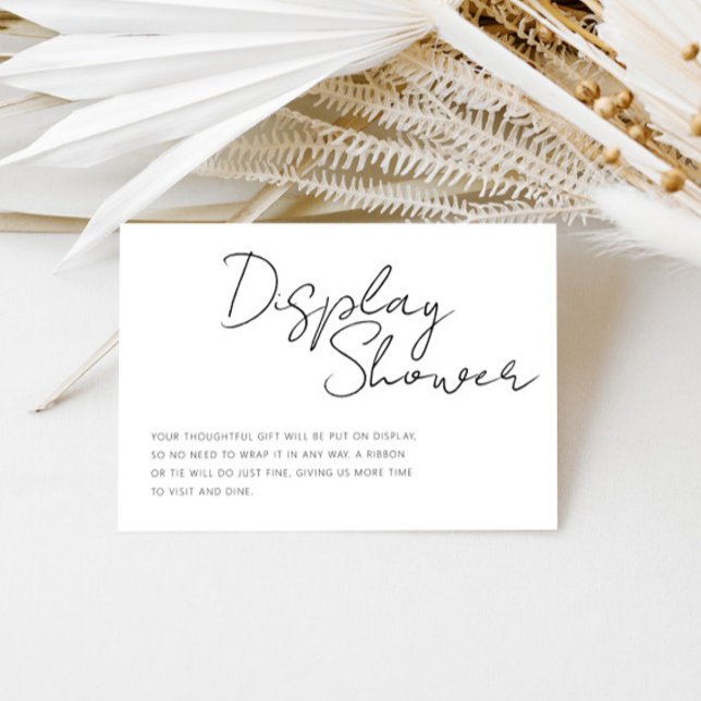 Modern Minimalialist Script Visning Shower-hölje Tilläggskort (Skapare uppladdad)