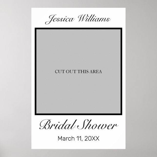 Modern Minimalialist White Möhippa Photo Prop Poster (Framsidan)