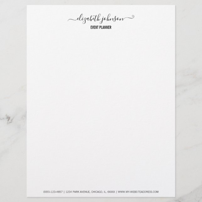 Modern Minimalialist White Office Letterhead Brevhuvud (Framsida)