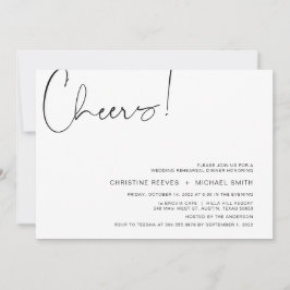 Modern minimalism Avslappnad Skriptrepetitionsmidd Inbjudningar