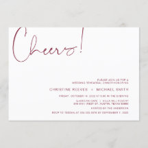 Modern minimalism Burgundy Script Rehearings-midda