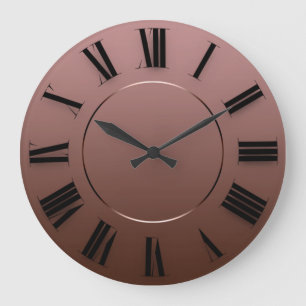 Modern minimalism Coffee Brown Roman Nummer Stor Klocka