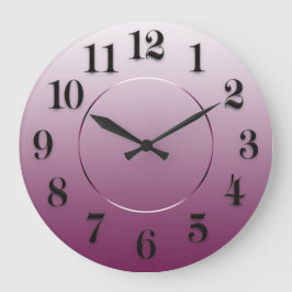 Modern minimalism Eggplant Rosa arabiska siffror Stor Klocka